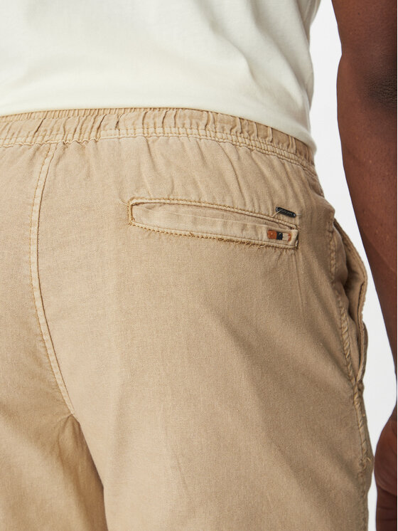 INDICODE INDICODE Bavlnené šortky Wamo 70-728 Béžová Slim Fit