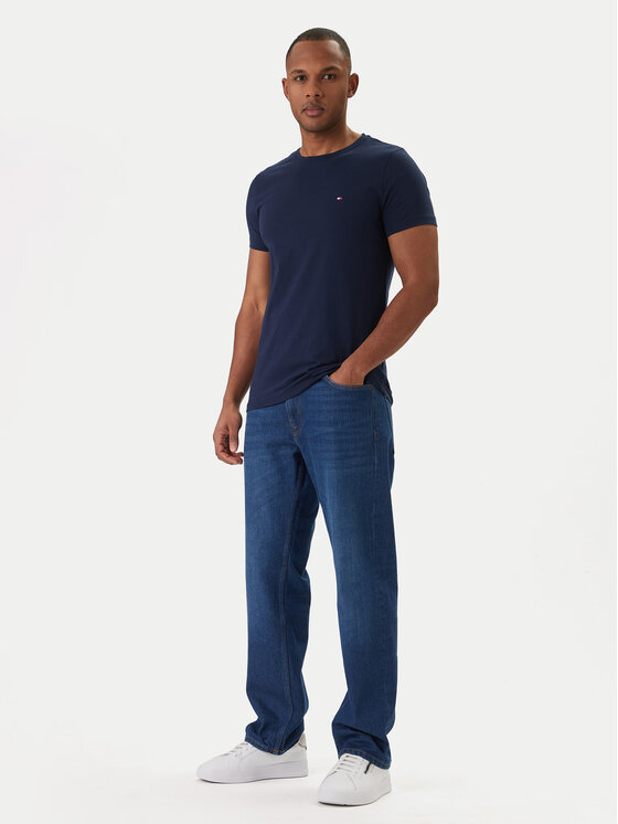 Tommy Hilfiger Tommy Hilfiger Tricou MW0MW10800 Bleumarin Slim Fit