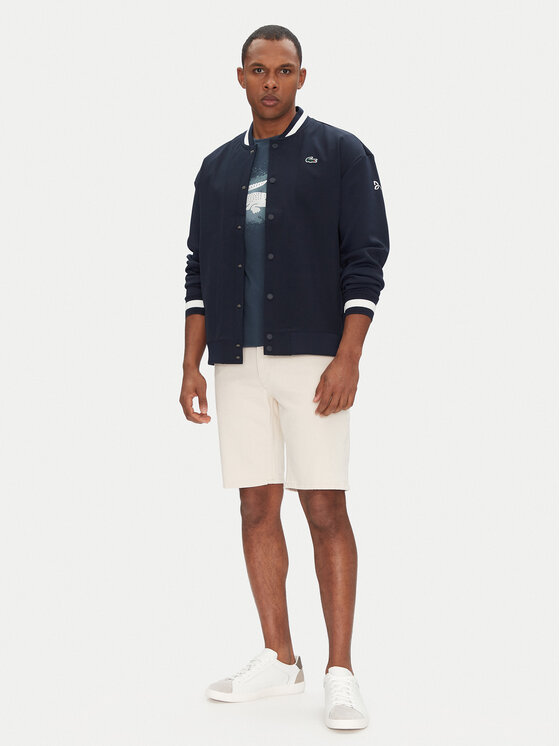 Lacoste Lacoste Kurtka bomber SH1045 Granatowy Regular Fit