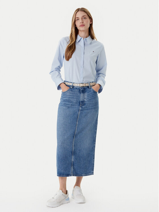 Tommy Hilfiger Tommy Hilfiger Сорочка Ess WW0WW47169 Блакитний Regular Fit