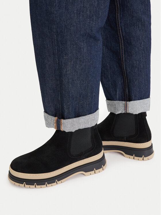 Tamaris Tamaris Kotníková obuv s elastickým prvkem 1-25808-45 Černá