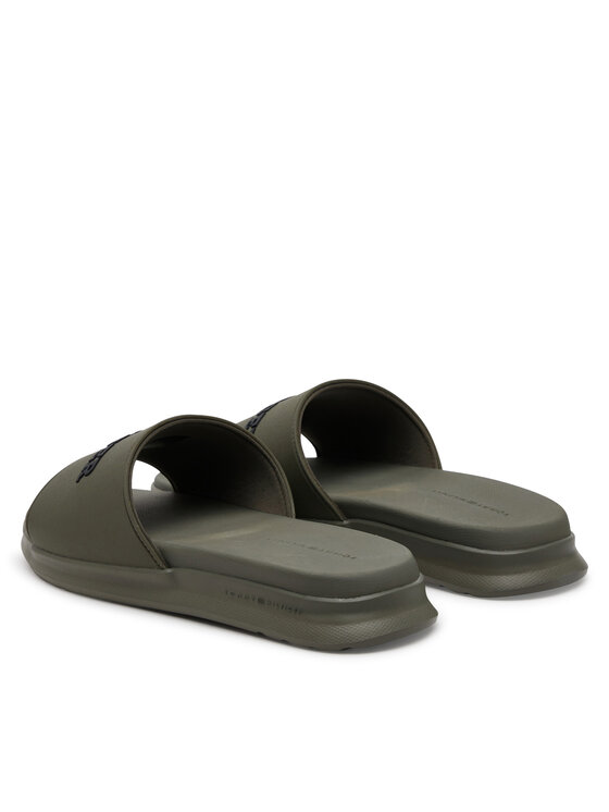 Tommy Hilfiger Tommy Hilfiger Plätud Dual Density Hilfiger Pool Slide FM0FM05430 Khakivärviline