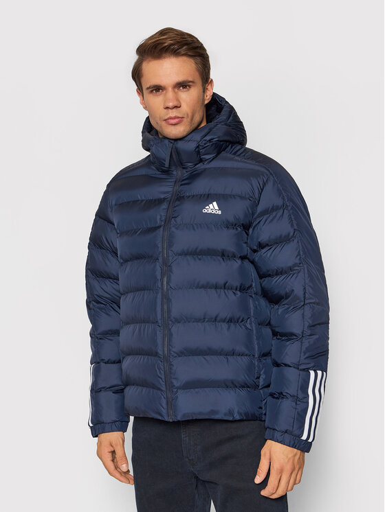 adidas adidas Prechodná bunda Itavic 3-Stripes GT1686 Tmavomodrá Regular Fit