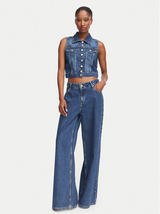 Guess Guess Weste W6YN06 D1344 Blau Regular Fit