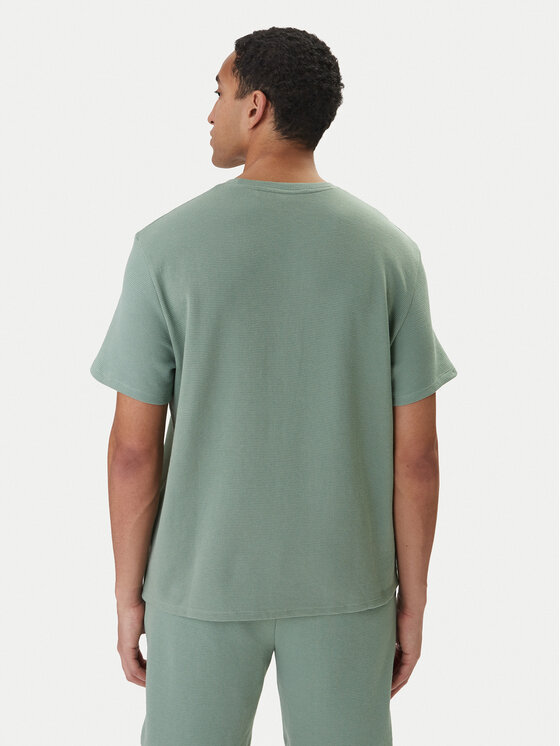 BOSS BOSS T-Shirt Waffle 50535891 Zielony Regular Fit