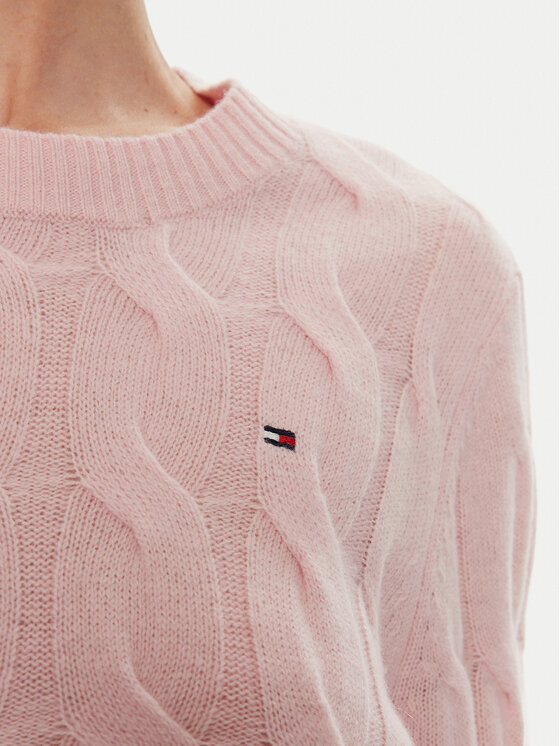 Tommy Hilfiger Tommy Hilfiger Пуловер WW0WW43586 Розов Regular Fit