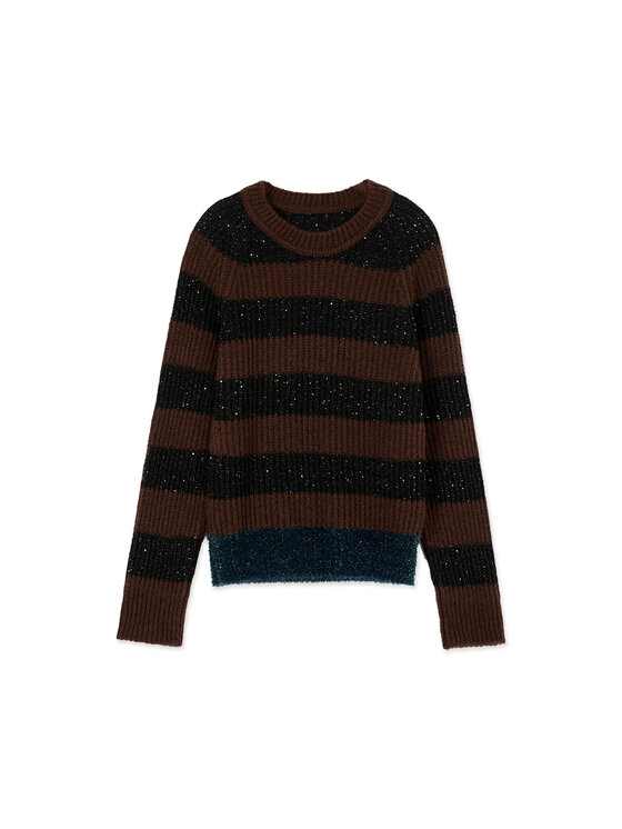 Motivi Motivi Sweter M809W004557N0V2 Brązowy Regular Fit