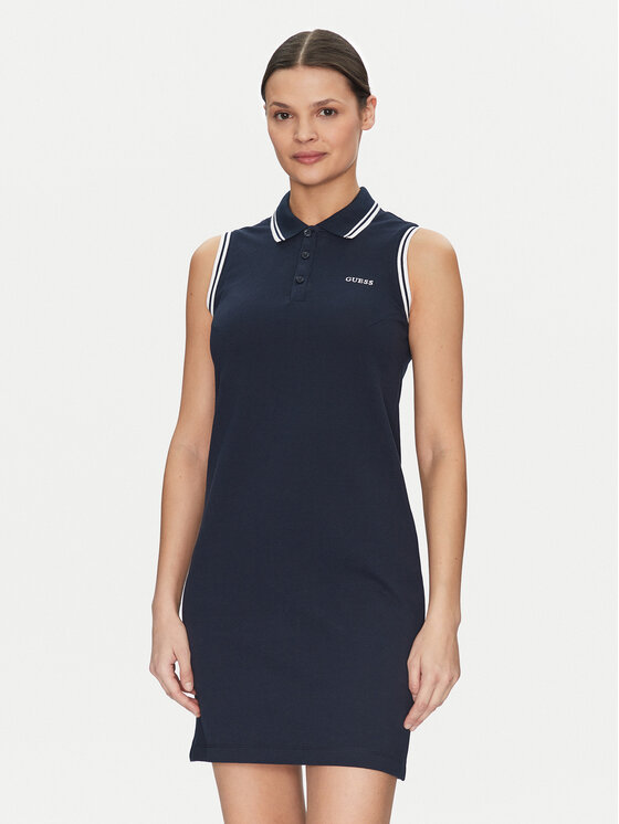 Guess Guess Vsakodnevna obleka V5GK04 KCOK1 Mornarsko modra Regular Fit