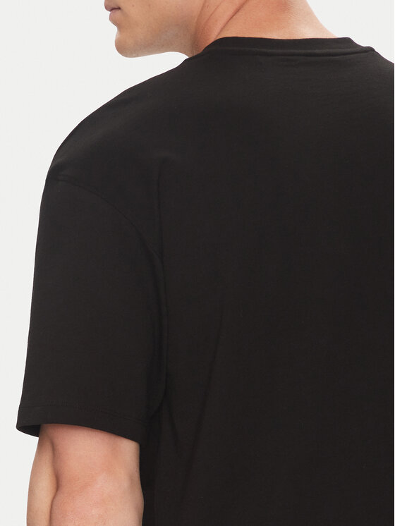 HUGO HUGO T-krekls Digraph 50542581 Melns Oversize
