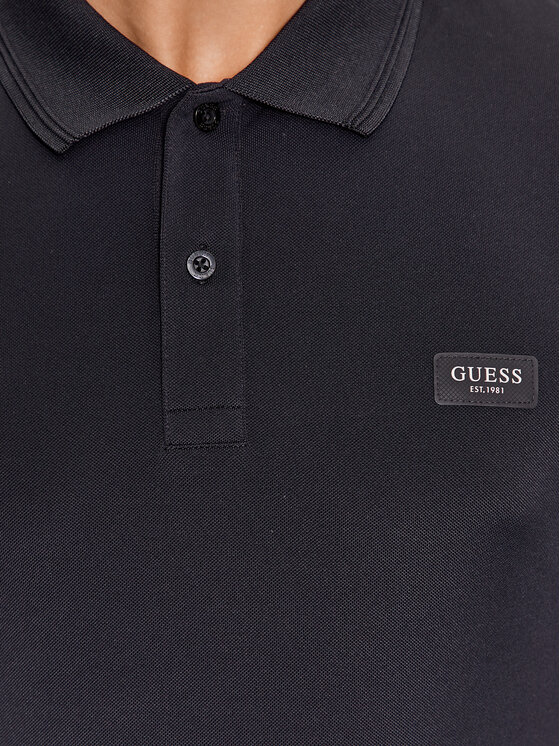 Guess Guess Polo M3YP13 KBS60 Czarny Slim Fit