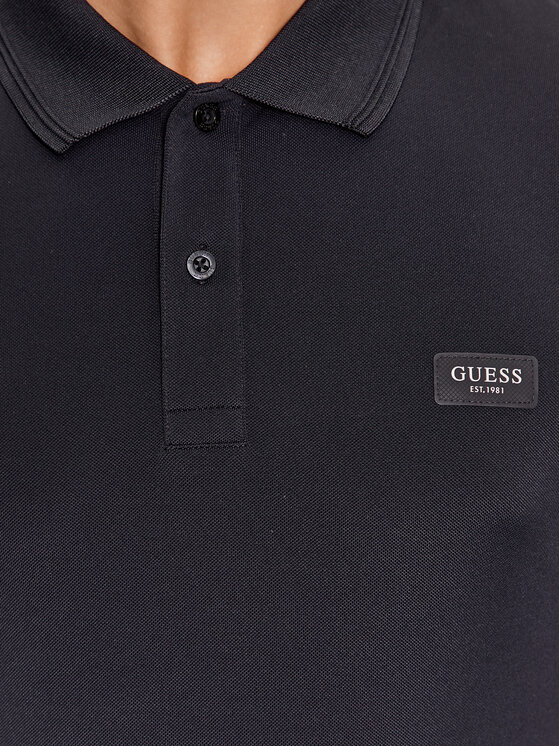 Guess Guess Polo marškinėliai M3YP13 KBS60 Juoda Slim Fit