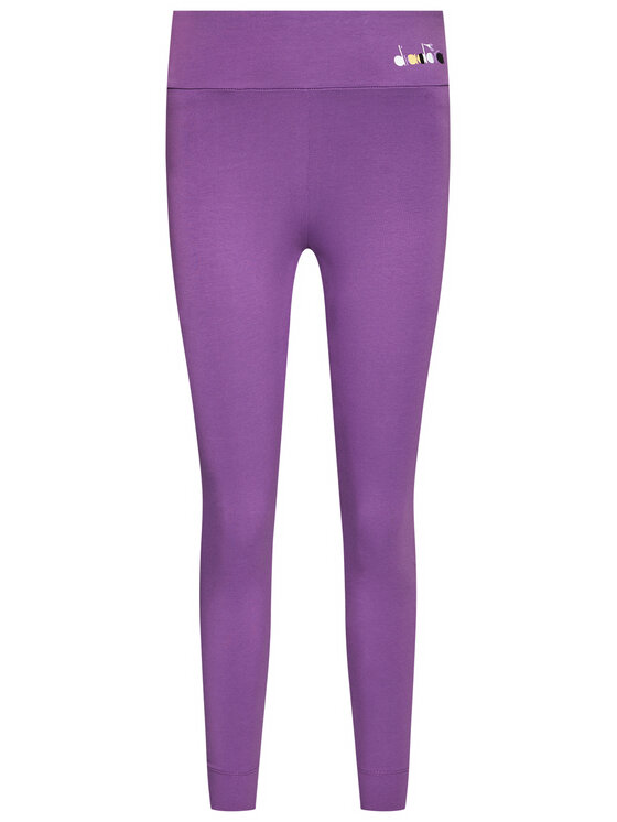 Diadora Diadora Legginsy Spotlight 102.177101 Fioletowy Slim Fit