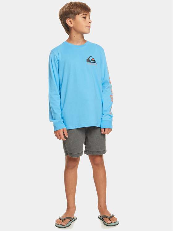 Quiksilver Quiksilver Bluzka Omnilogo Tees EQBZT04665 Błękitny Regular Fit