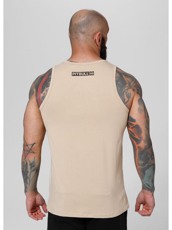 PITBULL PITBULL Tank top Tank Beżowy Regular Fit
