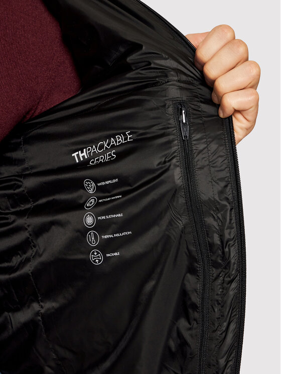 Tommy Hilfiger Tommy Hilfiger Bunda pro přechodné období Core Circular MW0MW18763 Černá Regular Fit