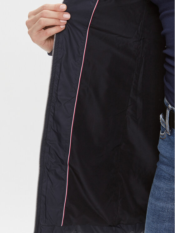 Tommy Hilfiger Tommy Hilfiger Пухено яке Tyra WW0WW39747 Тъмносин Regular Fit