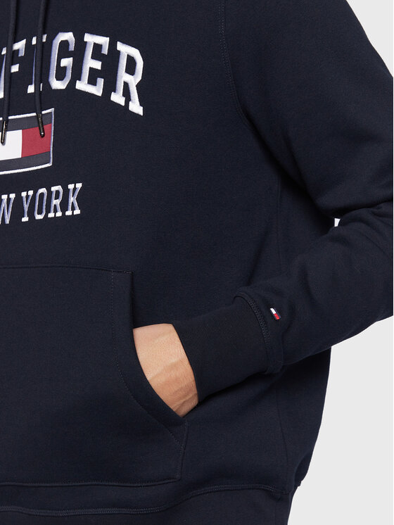 Tommy Hilfiger Tommy Hilfiger Bluza Modern Varsity MW0MW28173 Granatowy Regular Fit