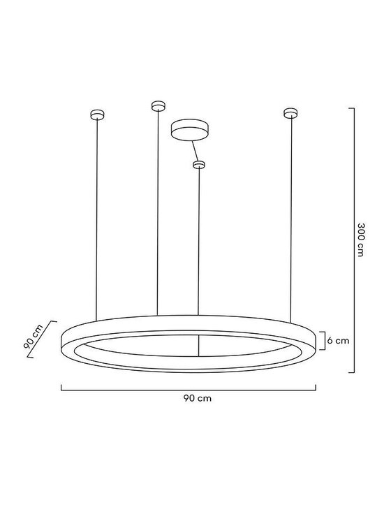 MIAhome MIAhome Lampa wisząca RING LUXURY 110 złota LED Złoty