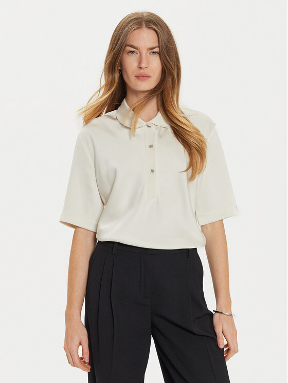 Calvin Klein Calvin Klein Halenka K20K207977 Écru Regular Fit