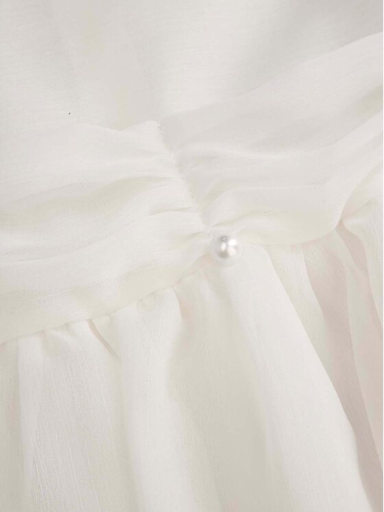 Coccodrillo Coccodrillo Sukienka elegancka WC5128212EJG Écru Regular Fit