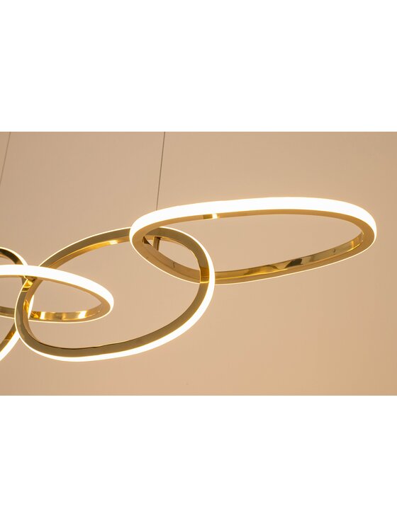 MIAhome MIAhome Lampa wisząca JAZZ 5 złota 120 cm Złoty