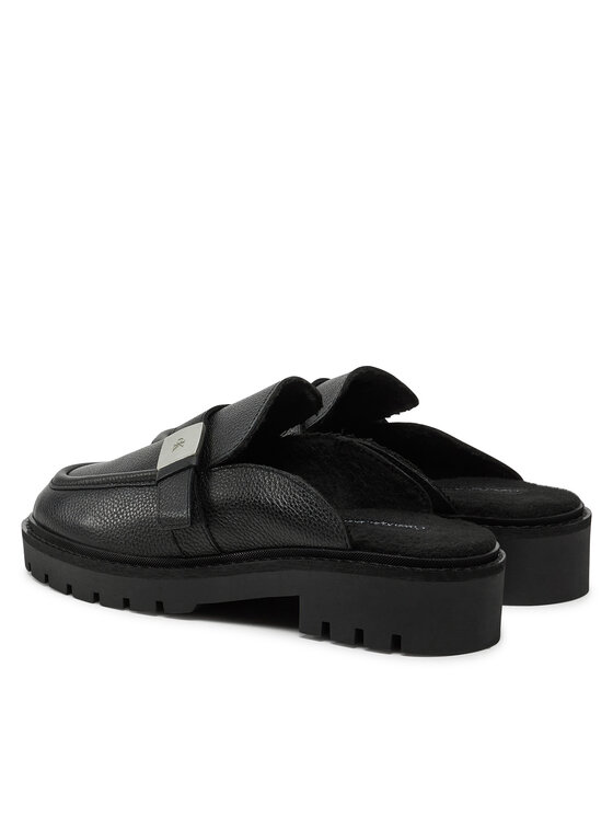 Calvin Klein Jeans Calvin Klein Jeans Şlapi Flatform Slipon Mg Lth YW0YW01655 Negru