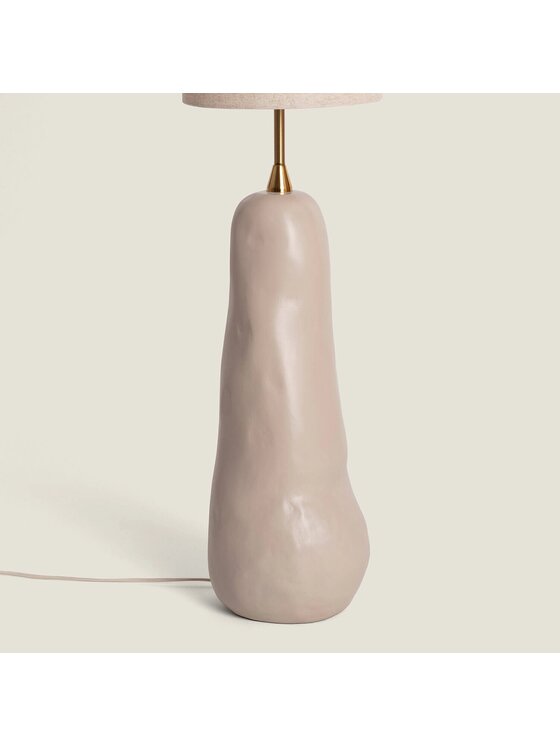 MIAhome MIAhome Lampa podłogowa kremowa Lava 137 cm Beżowy