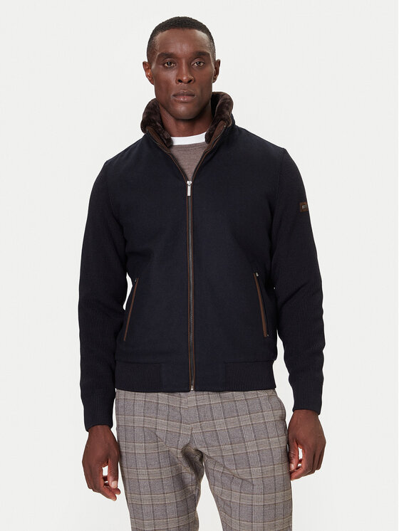 Bugatti Bugatti Преходно яке 7600-85557D Тъмносин Regular Fit