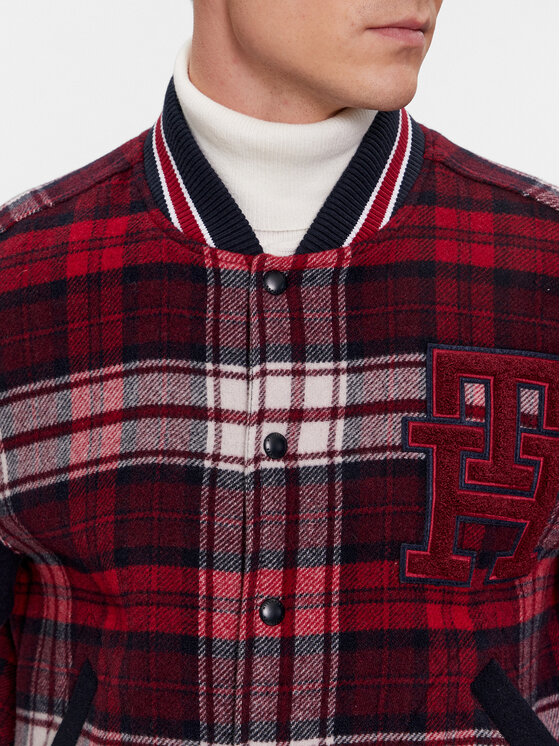 Tommy Hilfiger Tommy Hilfiger Μπόμπερ μπουφάν Varsity MW0MW34023 Κόκκινο Regular Fit