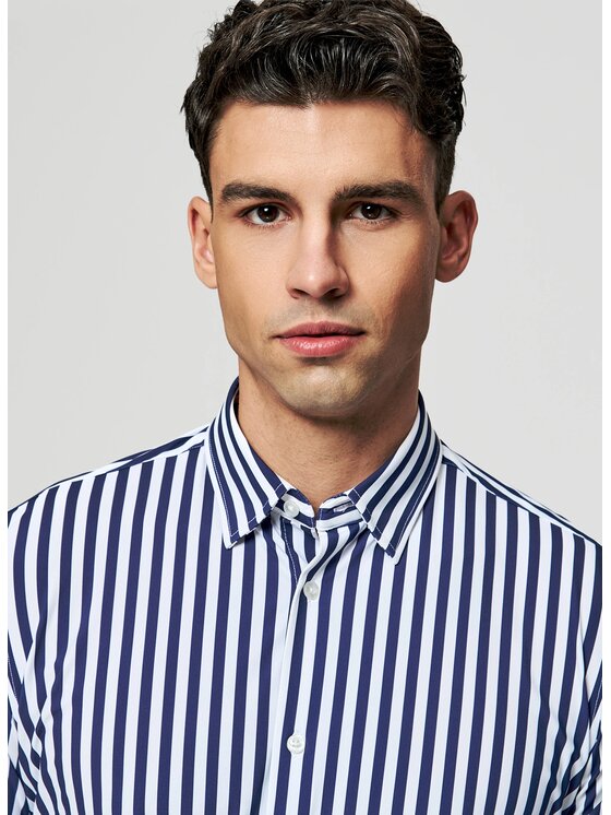 Pako Lorente Pako Lorente Koszula P26SF-1X-064 Granatowy Slim Fit