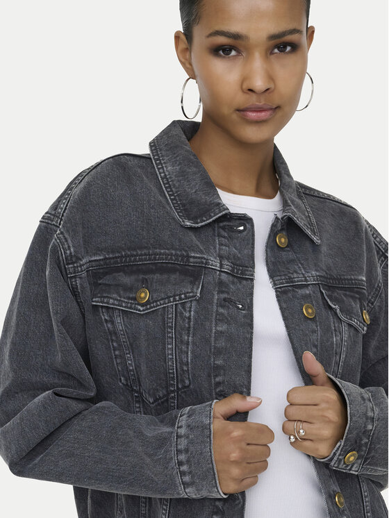 ONLY ONLY Jeansová bunda Harper 15363548 Černá Regular Fit