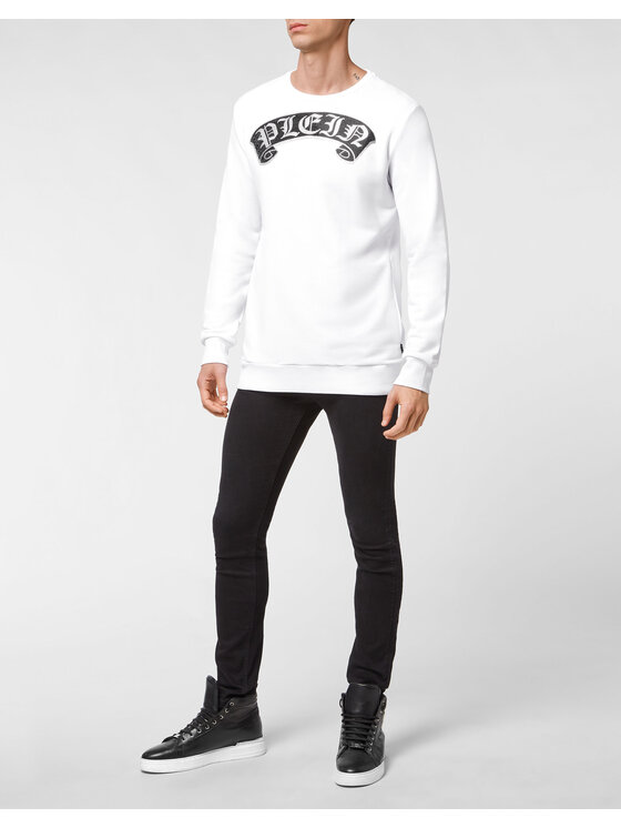 PHILIPP PLEIN PHILIPP PLEIN Bluza 905 Biały Regular Fit