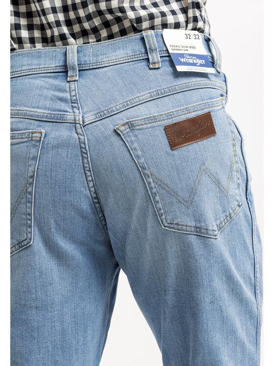Wrangler Wrangler Jeansy TEXAS SLIM Niebieski Slim Fit