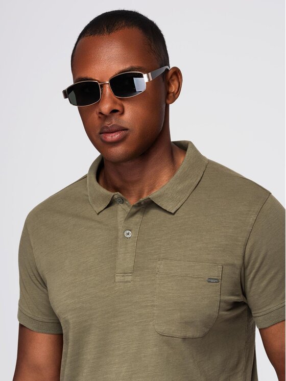 Ombre Ombre Polo OM-POWS-0142 Khaki Regular Fit