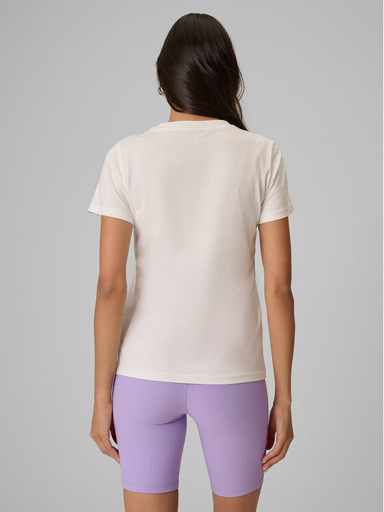 4F 4F T-Shirt TROPIC ORCHID Biały Regular Fit