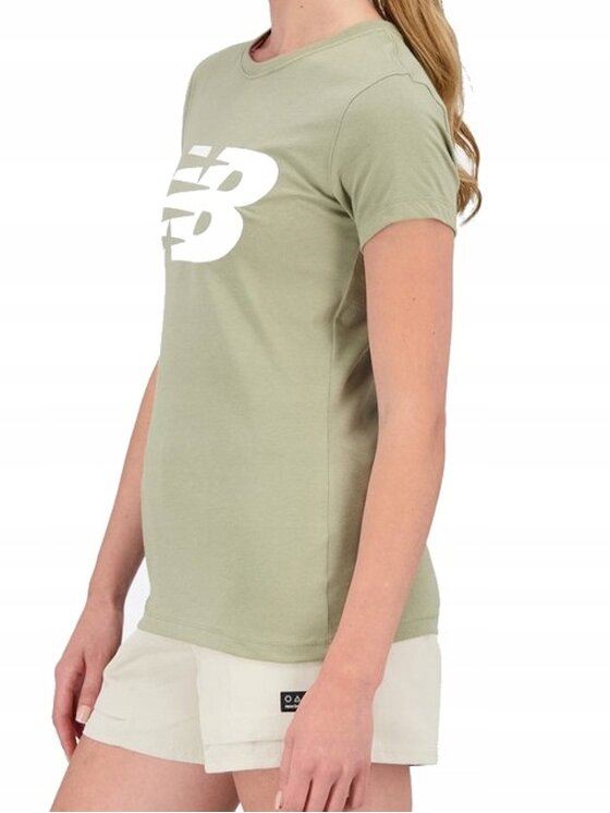 New Balance New Balance T-Shirt WT03816OLF Zielony Standard Fit
