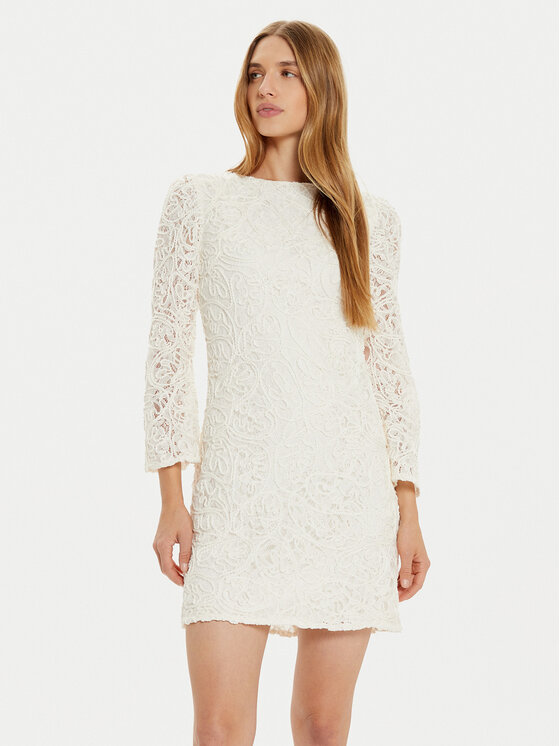 YAS YAS Koktel haljina Elenor 26032155 Écru Regular Fit