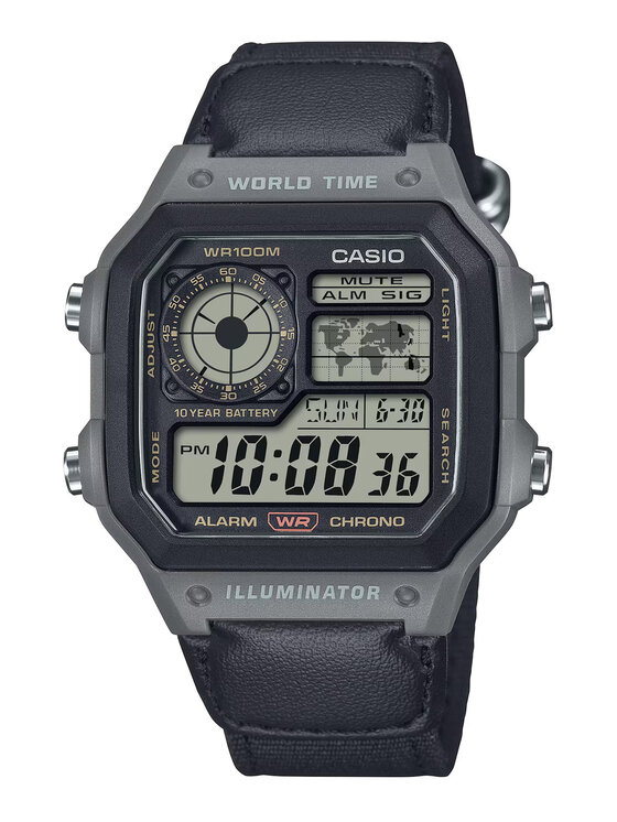 Casio Casio Ρολόι AE-1200WHUB-8AVEF Μαύρο