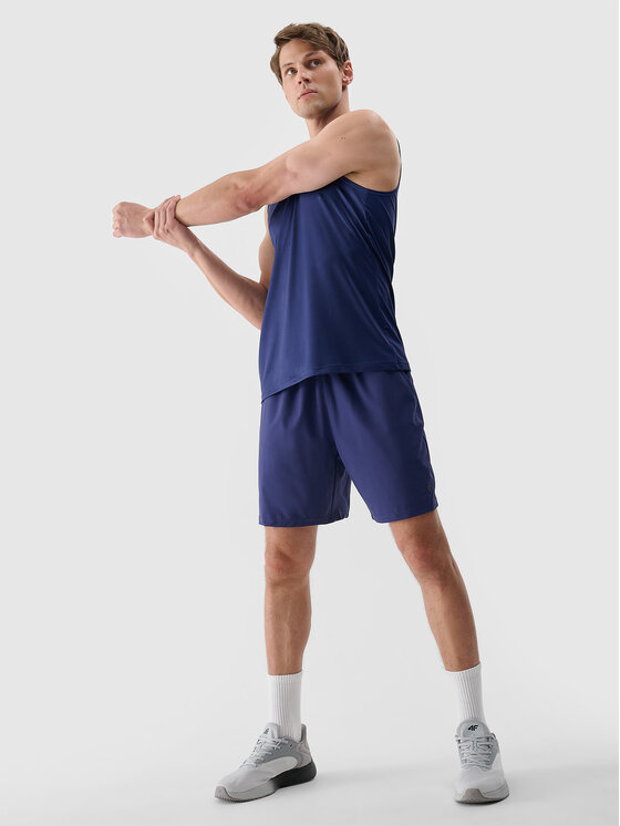 4F 4F Tank top BASIC+ Granatowy Regular Fit
