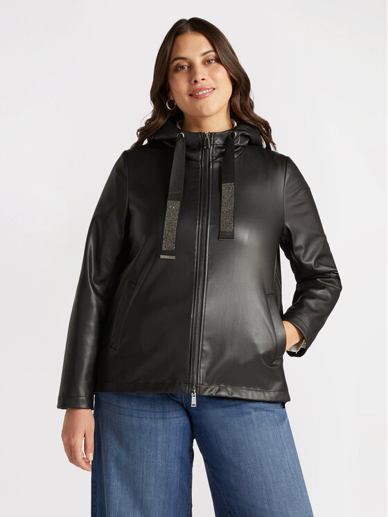 Fiorella Rubino Fiorella Rubino Giacca in similpelle R344T001201N033 Nero A-Line Fit