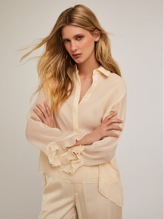 Motivi Motivi Camicia 5394W000452N011 Écru Regular Fit