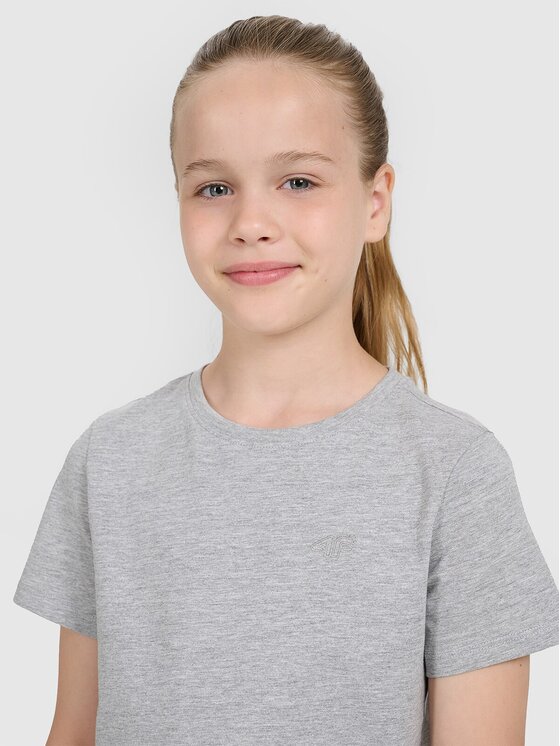 4F 4F Tričko 4FJWMM00TTSHF2332-25M Sivá Regular Fit