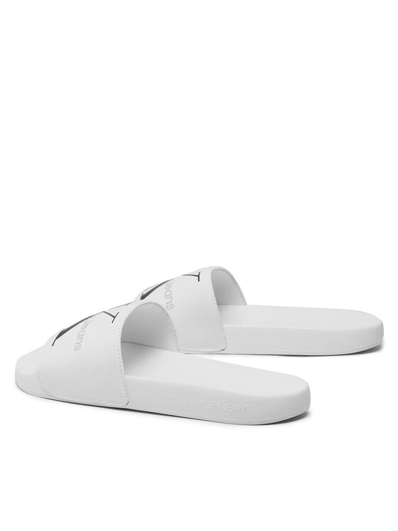 Calvin Klein Jeans Calvin Klein Jeans Šľapky Slide Monogram Co YM0YM00061 Biela