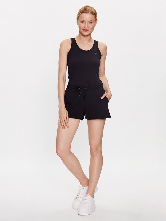 4F 4F Top 4FSS23TTSHF581 Černá Regular Fit