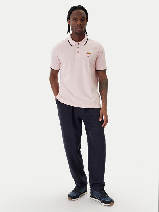 Aeronautica Militare Aeronautica Militare Polokošeľa 261PO1308UP00082 Ružová Regular Fit