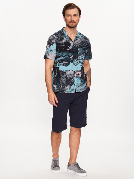s.Oliver s.Oliver Kratke hlače 2128983 Tamnoplava Relaxed Fit