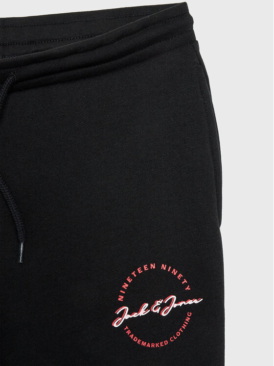 Jack&Jones Junior Jogginganzug Stamp 12221641 Schwarz Regular Fit ...