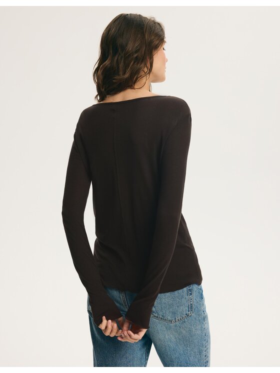 Esotiq Esotiq Bluzka 46062 Brązowy Regular Fit