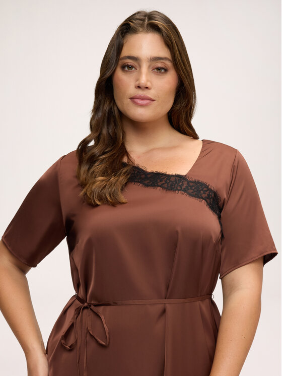 Fiorella Rubino Fiorella Rubino Abito da sera 7075T001905N022 Marrone Regular Fit