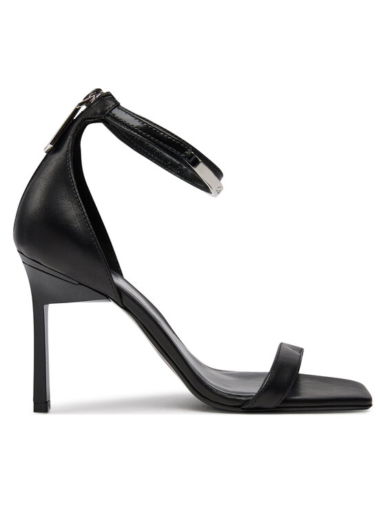 Sandale Calvin Klein Heel Sandal 90 Metal Bar Lth HW0HW01946 Ck Black BEH